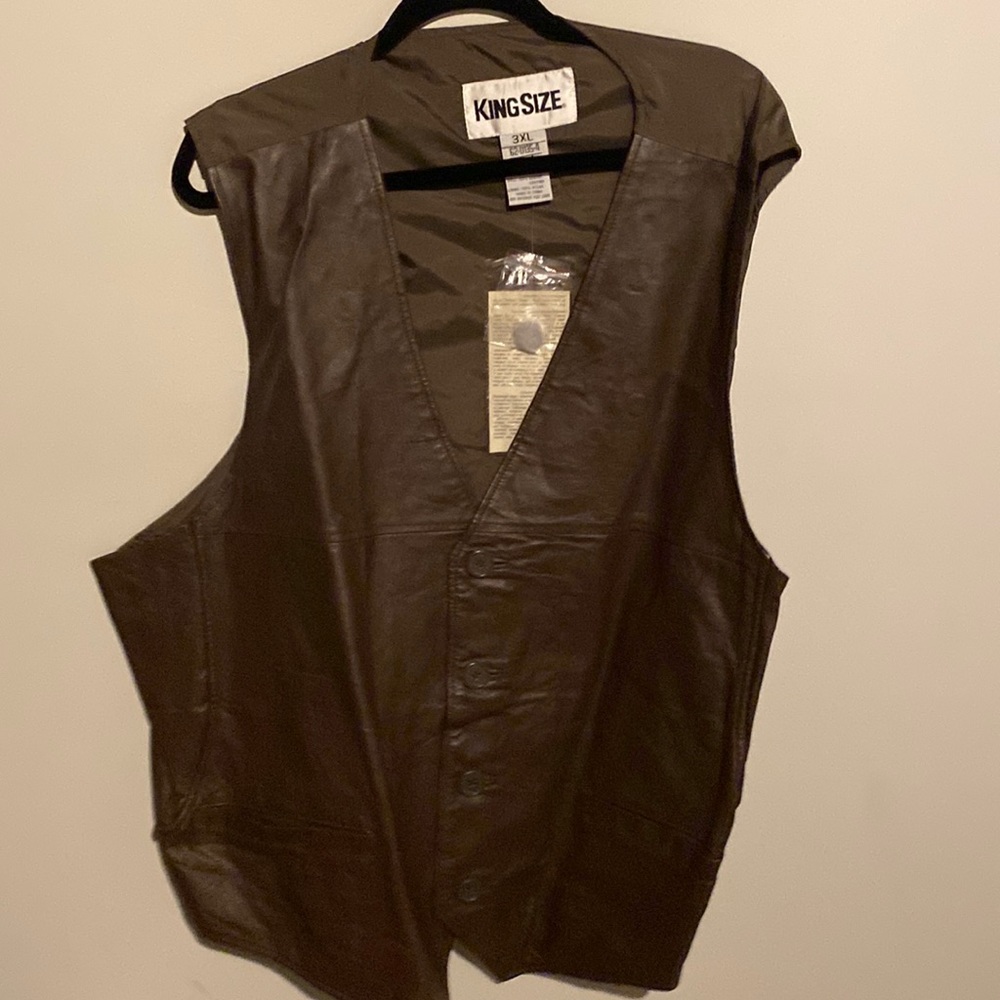 Brand new with tags leather vest